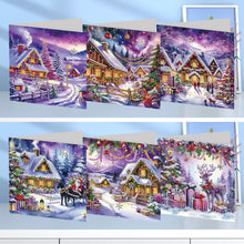 Load image into Gallery viewer, 6Pcs/Set Christmas-Diamond Greeting Cards