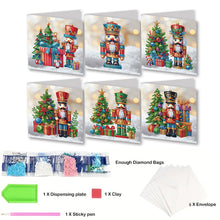 Load image into Gallery viewer, 6Pcs/Set Christmas-Diamond Greeting Cards