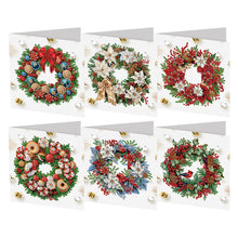 Load image into Gallery viewer, 6Pcs/Set Christmas-Diamond Greeting Cards
