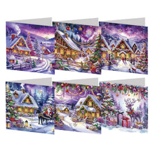 Load image into Gallery viewer, 6Pcs/Set Christmas-Diamond Greeting Cards