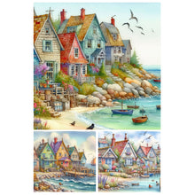 Load image into Gallery viewer, Beach House-Full Round Diamond Painting-40x40cm