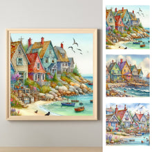 Load image into Gallery viewer, Beach House-Full Round Diamond Painting-40x40cm