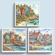 Load image into Gallery viewer, Beach House-Full Round Diamond Painting-40x40cm