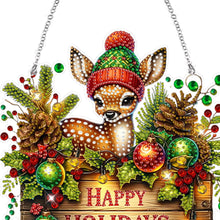 Load image into Gallery viewer, Christmas-Wooden Single Side Diamond Pendant