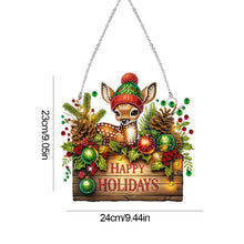 Load image into Gallery viewer, Christmas-Wooden Single Side Diamond Pendant