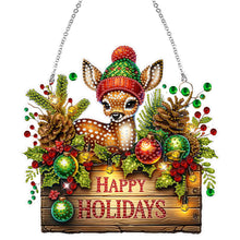 Load image into Gallery viewer, Christmas-Wooden Single Side Diamond Pendant