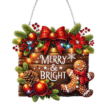 Load image into Gallery viewer, Christmas-Wooden Single Side Diamond Pendant