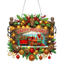 Load image into Gallery viewer, Christmas-Wooden Single Side Diamond Pendant