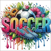 Load image into Gallery viewer, Football-Partial Special Diamond Painting-30x30cm