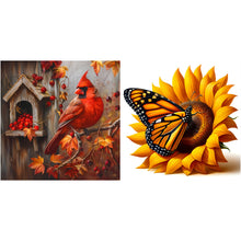 Load image into Gallery viewer, Birdhouse Cardinal-Full Round Diamond Painting-30x30cm
