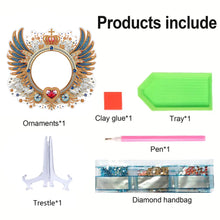 Load image into Gallery viewer, Angel Wings-Diamond Compact Makeup Mirror