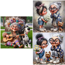 Load image into Gallery viewer, Funny Grandma-Full Round Diamond Painting-40x40cm