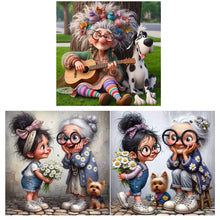 Load image into Gallery viewer, Funny Grandma-Full Round Diamond Painting-40x40cm