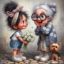 Load image into Gallery viewer, Funny Grandma-Full Round Diamond Painting-40x40cm
