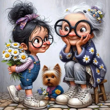 Load image into Gallery viewer, Funny Grandma-Full Round Diamond Painting-40x40cm