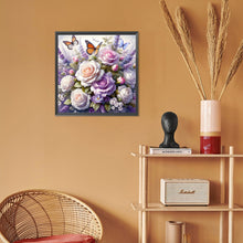 Load image into Gallery viewer, Butterfly Flower Clusters-Full Round Diamond Painting-30x30cm