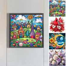 Load image into Gallery viewer, Butterfly Flower Clusters-Full Round Diamond Painting-30x30cm