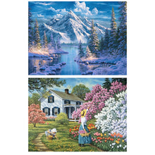 Load image into Gallery viewer, Villa-Full Square Diamond Painting-60x45cm-Large Size