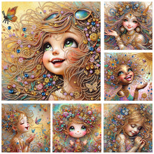 Load image into Gallery viewer, Girl-Partial Special Diamond Painting-40x40cm