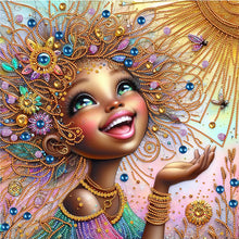 Load image into Gallery viewer, Girl-Partial Special Diamond Painting-40x40cm