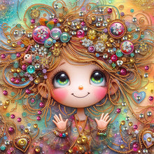 Load image into Gallery viewer, Girl-Partial Special Diamond Painting-40x40cm