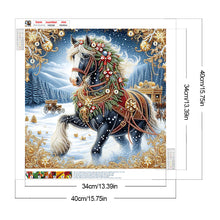 Load image into Gallery viewer, Xmas Horse-Partial Special Diamond Painting-40x40cm