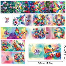 Load image into Gallery viewer, 12Pcs/Set Hummingbird Butterfly Dragonfly-Diamond Greeting Cards