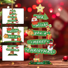 Load image into Gallery viewer, Christmas-Wooden Sign Diamond Painting Desktop