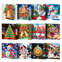 Load image into Gallery viewer, 12Pcs/Set Christmas-Diamond Greeting Cards
