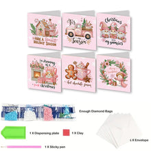 Load image into Gallery viewer, 2/6/12Pcs/Set Christmas-Diamond Greeting Cards
