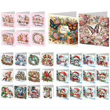 Load image into Gallery viewer, 2/6/12Pcs/Set Christmas-Diamond Greeting Cards