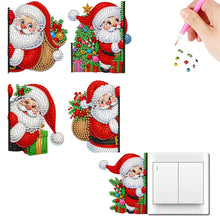 Load image into Gallery viewer, 4Pcs/Set Christmas-DIY Diamond Wall Switch Sticker