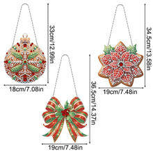 Load image into Gallery viewer, 3Pcs/Set Christmas-Single Side Drill-Christmas Tree Pendant