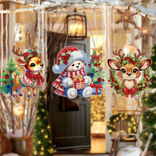 Load image into Gallery viewer, 3Pcs/Set Christmas-Single Side Drill-Christmas Tree Pendant