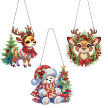 Load image into Gallery viewer, 3Pcs/Set Christmas-Single Side Drill-Christmas Tree Pendant