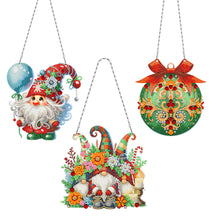 Load image into Gallery viewer, 3Pcs/Set Christmas-Single Side Drill-Christmas Tree Pendant