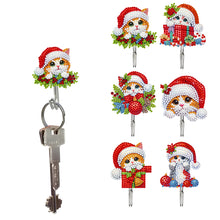 Load image into Gallery viewer, 6Pcs/Set Christmas-Diamond Art Craft Wall Hooks