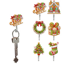 Load image into Gallery viewer, 6Pcs/Set Christmas-Diamond Art Craft Wall Hooks