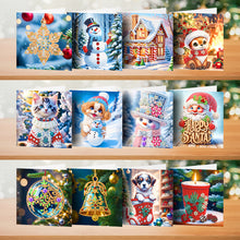 Load image into Gallery viewer, 12Pcs/Set Christmas-Diamond Greeting Cards