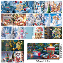 Load image into Gallery viewer, 12Pcs/Set Christmas-Diamond Greeting Cards