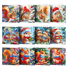 Load image into Gallery viewer, 12Pcs/Set Christmas-Diamond Greeting Cards