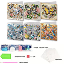 Load image into Gallery viewer, 6Pcs/Set Christmas-Diamond Greeting Cards