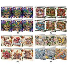 Load image into Gallery viewer, 6Pcs/Set Christmas-Diamond Greeting Cards