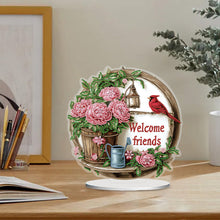 Load image into Gallery viewer, Flower Fairy-Single Side Drill-Acrylic Diamond Desktop Ornament