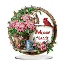 Load image into Gallery viewer, Flower Fairy-Single Side Drill-Acrylic Diamond Desktop Ornament