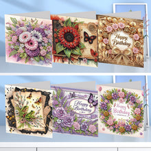 Load image into Gallery viewer, 6Pcs/Set Christmas-Diamond Greeting Cards