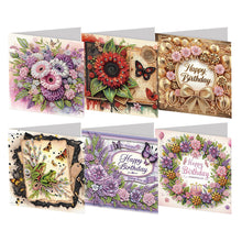 Load image into Gallery viewer, 6Pcs/Set Christmas-Diamond Greeting Cards