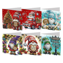 Load image into Gallery viewer, 6Pcs/Set Christmas-Diamond Greeting Cards