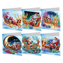 Load image into Gallery viewer, 6Pcs/Set Christmas-Diamond Greeting Cards
