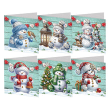 Load image into Gallery viewer, 6Pcs/Set Christmas-Diamond Greeting Cards